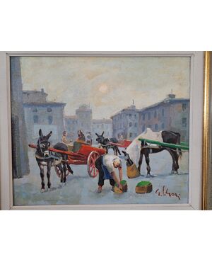 Gino Paolo Gori, "Controluce", olio su tela