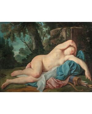 Maestro francese (XVIII sec.) - Diana addormentata.