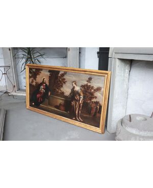 Pittore Veneto "Cristo con la Samaratina" fine'600