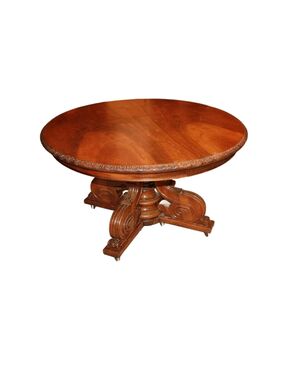 Tavolo stile Luigi Filippo in Legno di Noce del 1800 Francese