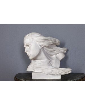 Scultura di marmo bianco "AIR WIND"