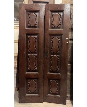PTCI559 - Portoncino antico in legno, epoca '700, misure cm L 101 x H 207