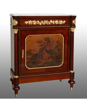 Credenza antica Napoleone III Francese alla maniera di "Vernis Martin". Periodo XIX secolo.