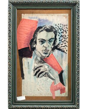 Sever Frentiu (Sacuien 1931 - Bucarest 1997) - Ritratto maschile.