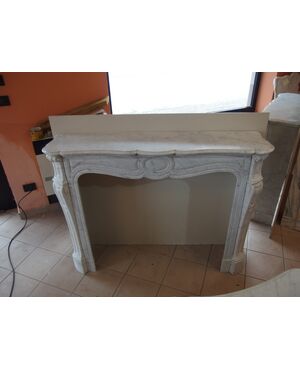 CAMINO MARMO BIANCO CARRARA POMPADOUR EPOCA 800 FRANCIA  cm L 143xP36xH108