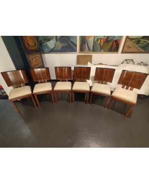 Sei sedie Art - Deco 