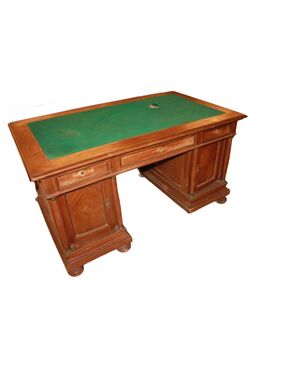 Scrivania Stile Impero con Colonne e Cassetti