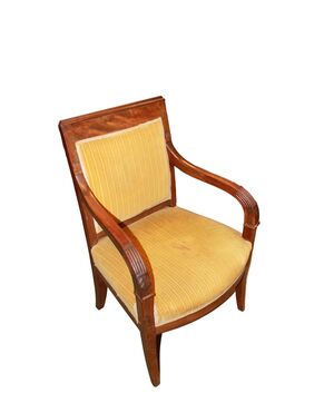 Poltrona Francese del 1800 Stile Direttorio in legno di Mogano