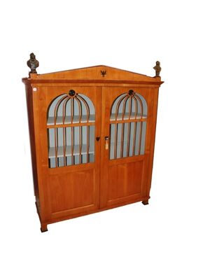Vetrina Russa Stile Biedermeier in legno di Betulla inizio 1800