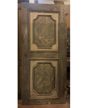 PTL683 - Porta in pioppo laccato, epoca '700, luce cm L 96 x H 220