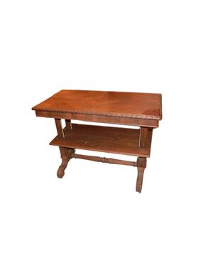 Tavolo sparecchiatoio francese del 1800 stile Luigi Filippo in noce