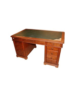 Scrivania Stile Luigi Filippo con Colonne e Cassetti