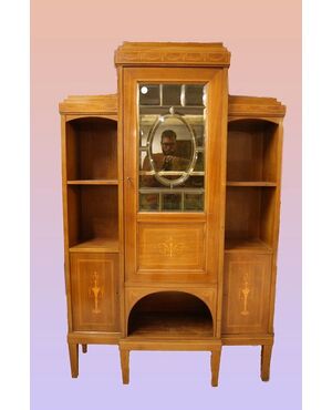 Antica vetrinetta Nord Europa del 1800 stile Biedermeier