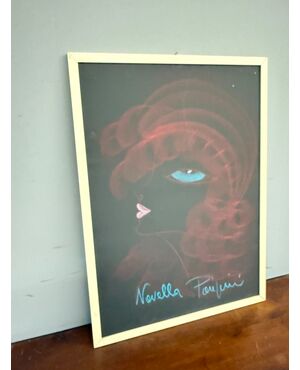 Quadro anni '60 Novella Parigini, arte moderna, 73x53 cm