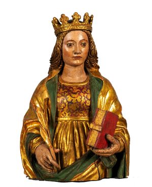 Santa Caterina di Alessandria scultura lignea policroma e dorata