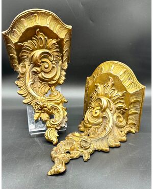 Coppia di mensole in bronzo - XIX sec. 
