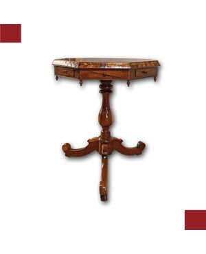 TAVOLINO CARLO X CON PIANO INTARSIATO PRIMO XIX SECOLO
