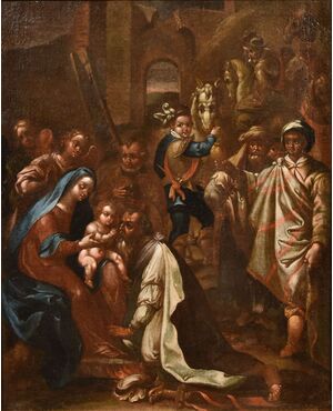 L’Adorazione dei Magi, Giovanni Stradano (Bruges 1523 - Firenze 1605) Bottega
