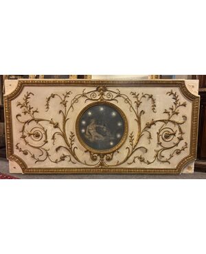 PAN433 - Paliotto laccato scolpito e dorato, epoca '700, misure cm L 210 x H 104 x P 7