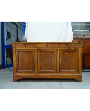 Credenza a tre porte in noce massello Luigi Filippo 1860 Francia