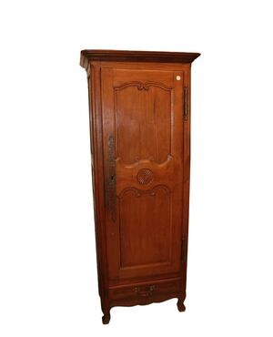Piccolo Stipo Francese ad 1 Porta in Legno di Noce Provenzale