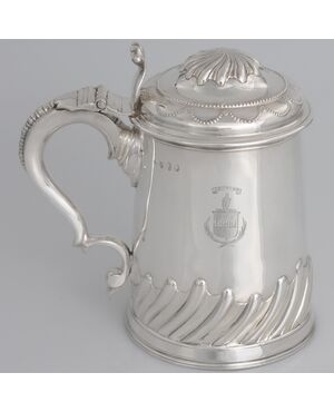 Tankard in argento sterling Giorgio II, Joseph Jackson, Dublino, 1749