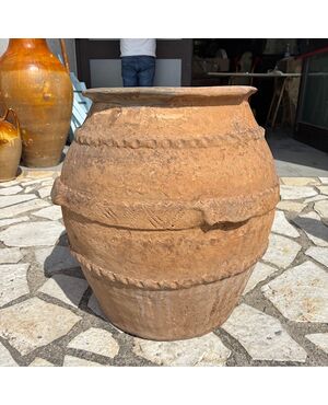Antico grande orcio vaso terracotta da esterno XVIII sec . Altezza cm 60 