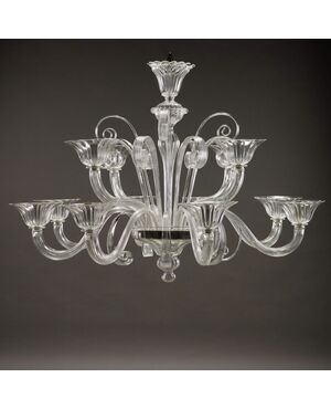 Lampadario Veneziano Murano XX Secolo
