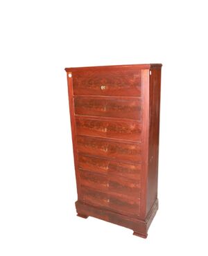 Settimanale Francese Stile Luigi Filippo in Legno di Mogano XIX secolo