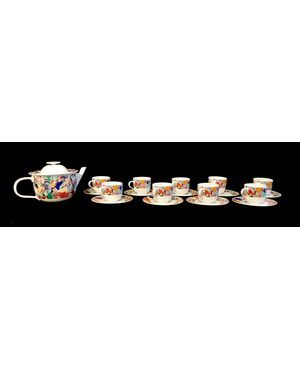 Tea set Alessi 1970 porcelain     