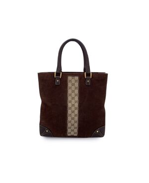GUCCI Borsa Shopper in Camoscio Col. Marrone M