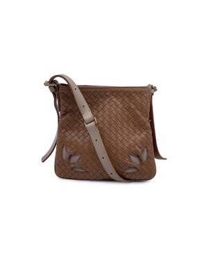 BOTTEGA VENETA Borsa a Tracolla in Pelle Col. Beige Shoulder Pouch M