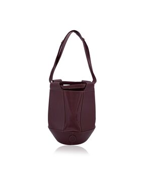 CARTIER Borsa a Tracolla Vintage in Pelle Col. Bordeaux C M