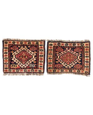 Coppia piccoli tappeti Gashgai - n.604 e 619 -
