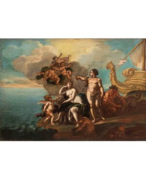 Scuola napoletana del XVII-XVIII secolo, Bacco e Arianna abbandonata da Teseo