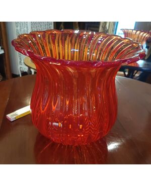 Vaso in vetro arancione