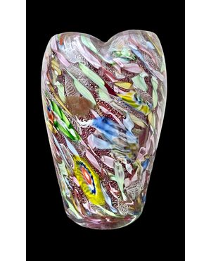 Vaso in vetro  serie:bizantino.A.Ve.M Murano.
