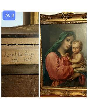 DIPINTO "MADONNA COL BAMBINO" LUIGI SABATELLI 
