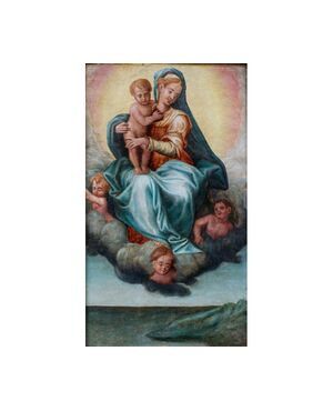 Scuola emiliana, XVIII secolo, Madonna con Bambino