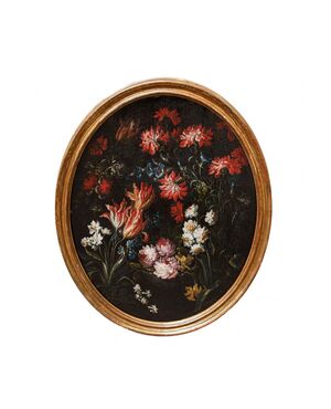 Scuola lombarda, XVII secolo, Natura morta con fiori
