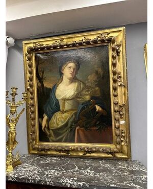  Dipinto olio su tela - Allegoria della Musica, XVIII Secolo