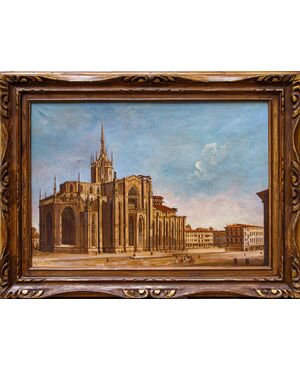 Giulio Vitali, XX secolo, Veduta del Duomo di Milano