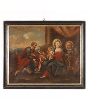 Dipinto Sacra Famiglia con Santi