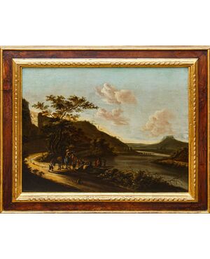 17th century, Landscape with figures