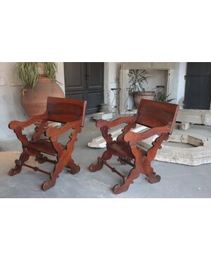 Coppia poltrone-inginocchiatoio, Toscana, '600