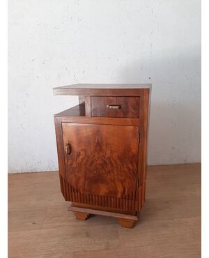 MOBILETTO COMODINO ART DECO IN NOCE ORIGINALE 1930 BUONO STATO DI CONSERVAZIONE