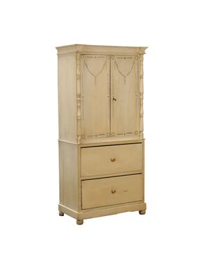 Lacquered and Painted Wooden Cupboard, Italy, 20th Century