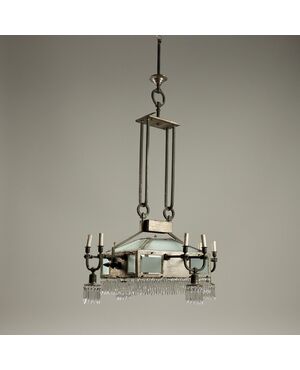 Lampadario Liberty Italia Inizio XX Secolo
