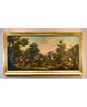 Christian Reder (Leipzig 1656 - Rome 1729) Landscape with boar hunt