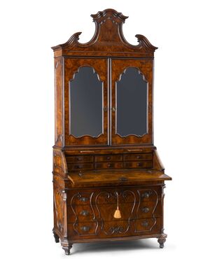 Burr veneer trumeau, Lombardy, 18th century